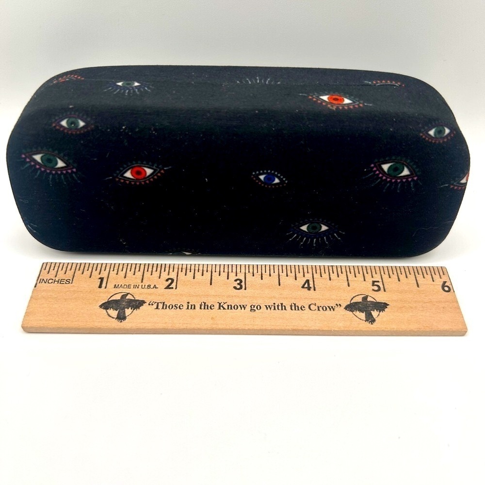 Nicole Miller Black Eye Patterned Sunglasses Case - Picture 5 of 12